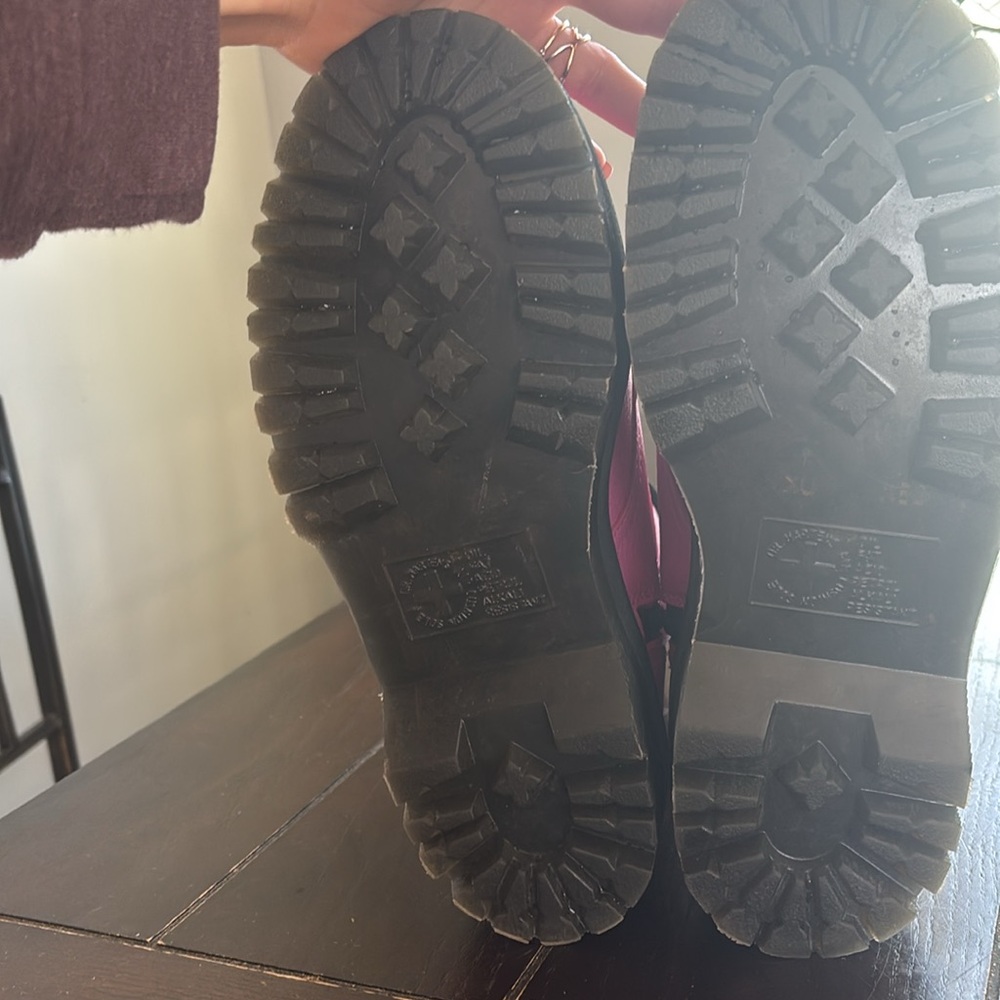 Dr. Martens Pink Leather Women's Boots jadon platform boot - Picture 15 of 15